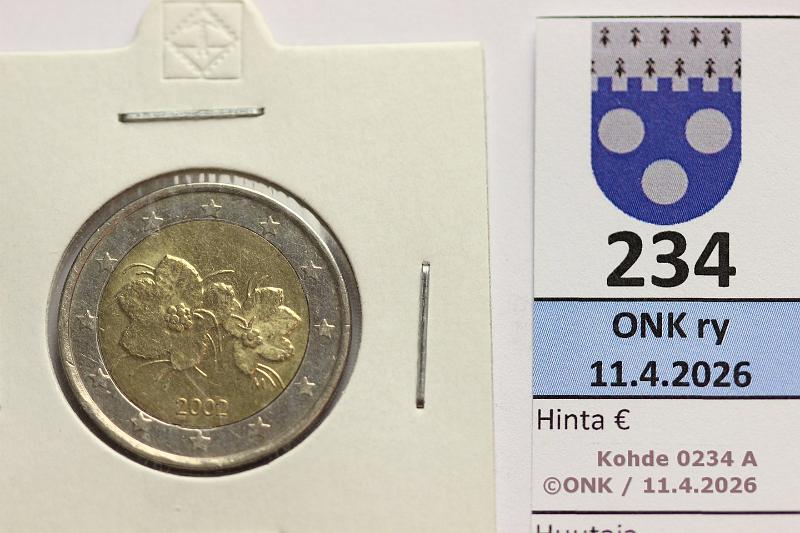 k-0234-a.jpg - Kohde 234 (kuva 1/2), l�ht�hinta: 5 &euro; / ei tarjouksia Suomi 2? 2002 Rahasilm�ss�, kunto: 8