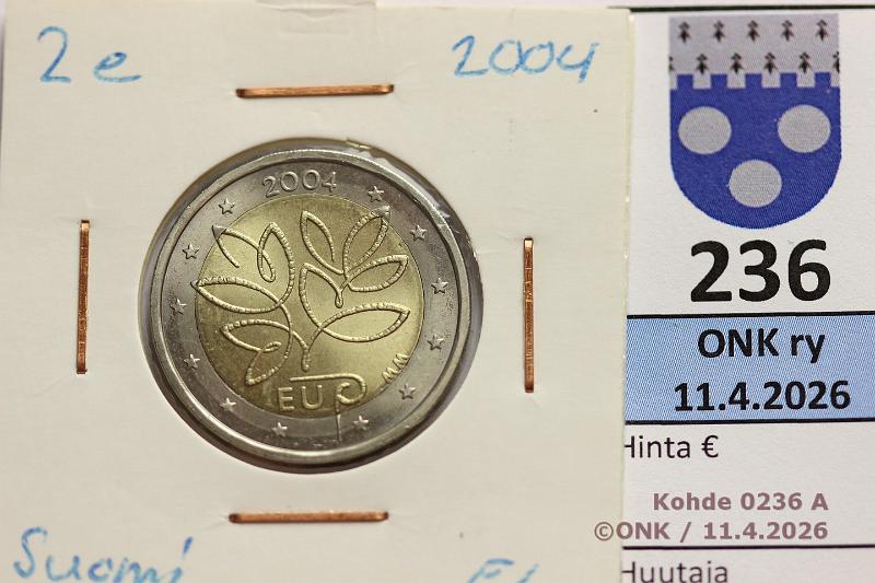 k-0236-a.jpg - Kohde 236 (kuva 1/2), l�ht�hinta: 20 &euro; / myyntihinta: 23 &euro; Suomi 2004 Risuraha rahasilm�ss�, kunto: 9