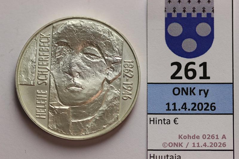 k-0261-a.jpg - Kohde 261 (kuva 1/2), l�ht�hinta: 12 &euro; / myyntihinta: 36 &euro; 100 mk 1996 Ag, Schjerfbeck, kunto: 9