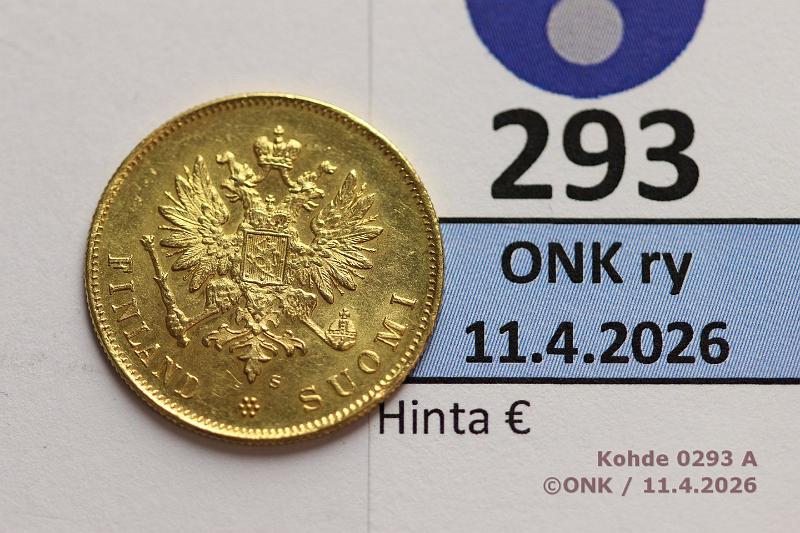 k-0293-a.jpg - Kohde 293 (kuva 1/2), l�ht�hinta: 280 &euro; / myyntihinta: 390 &euro; 10 mk 1913 Au, hnja, kunto: 9