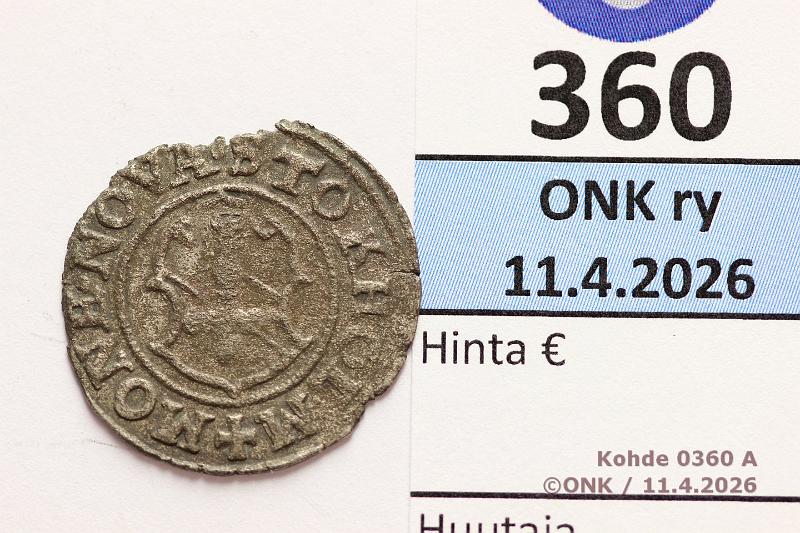k-0360-a.jpg - Kohde 360 (kuva 1/2), l�ht�hinta: 15 &euro; / myyntihinta: 15 &euro; � �re 1568 SM#42 Ag, Erik XIV, typ II, rvja, kunto: 3
