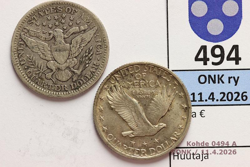 k-0494-a.jpg - Kohde 494 (kuva 1/2), l�ht�hinta: 10 &euro; / myyntihinta: 120 &euro; USA � $ 1912, -19D KM#114, 145 Ag, kunto: 4, 7