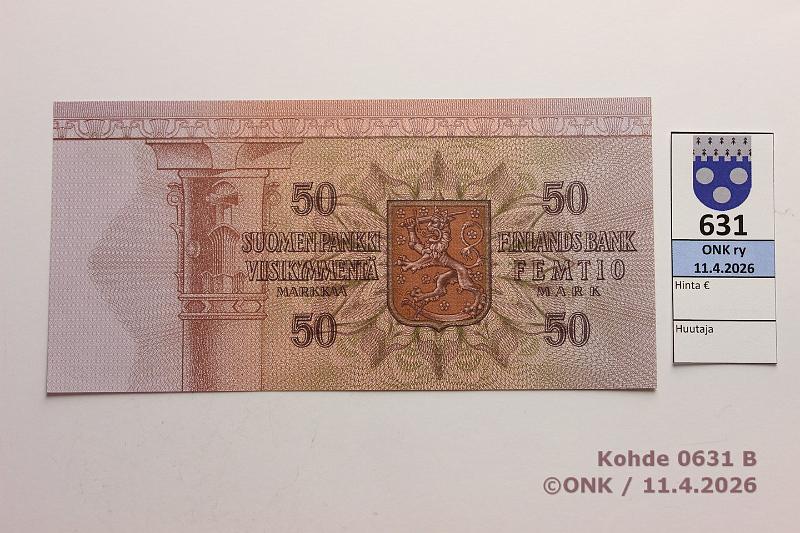 k-0631-b.jpg - Kohde 631 (kuva 2/2), l�ht�hinta: 20 &euro; / ei tarjouksia 50 mk 1977 SNY 171.1 A5609125 KO II-Ko1, kunto: 9