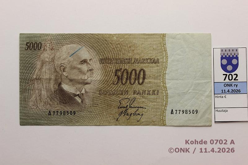 k-0702-a.jpg - Kohde 702 (kuva 1/2), l�ht�hinta: 125 &euro; / myyntihinta: 125 &euro; 5000 mk 1955 SNY 205.1.1 A7798509 LEI-Eng, harv ak-pari (v), km, kunto: 4