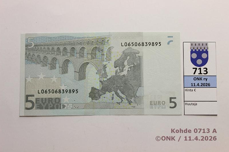 k-0713-a.jpg - Kohde 713, l�ht�hinta: 15 &euro; / ei tarjouksia Suomi 1/1/L/D1 L 065 06839895 Dui D001 B1, painuma, kunto: 9