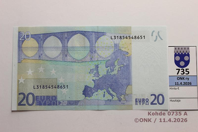 k-0735-a.jpg - Kohde 735 (kuva 1/2), l�ht�hinta: 100 &euro; / myyntihinta: 100 &euro;  Suomi   3/2/L/G10   L  318  54548651 Tri G010 A6, vaikeampi laatta , kunto:  9 