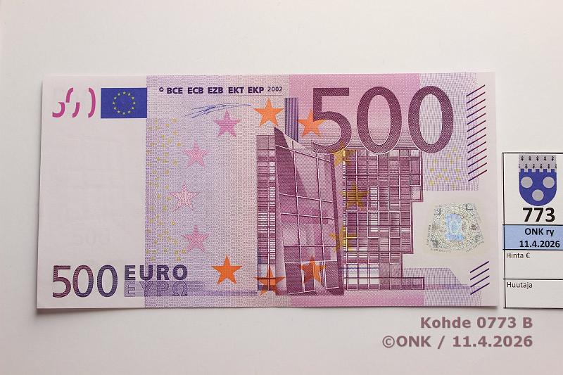 k-0773-b.jpg - Kohde 773 (kuva 2/2), l�ht�hinta: 700 &euro; / ei tarjouksia Belgia 7/1/Z/T1 Z91208163996 Dui T001 C2, keskitaite, pain., viall. hologrammi, kunto: 8