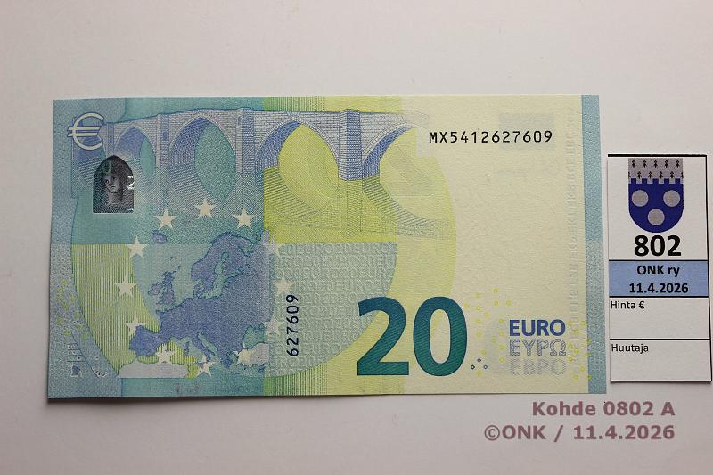 k-0802-a.jpg - Kohde 802 (kuva 1/2), l�ht�hinta: 26 &euro; / myyntihinta: 32 &euro; Portugali 3/4/M10 MX5412627609 Lag M010 C6, pistem�inen painauma, kunto: 9