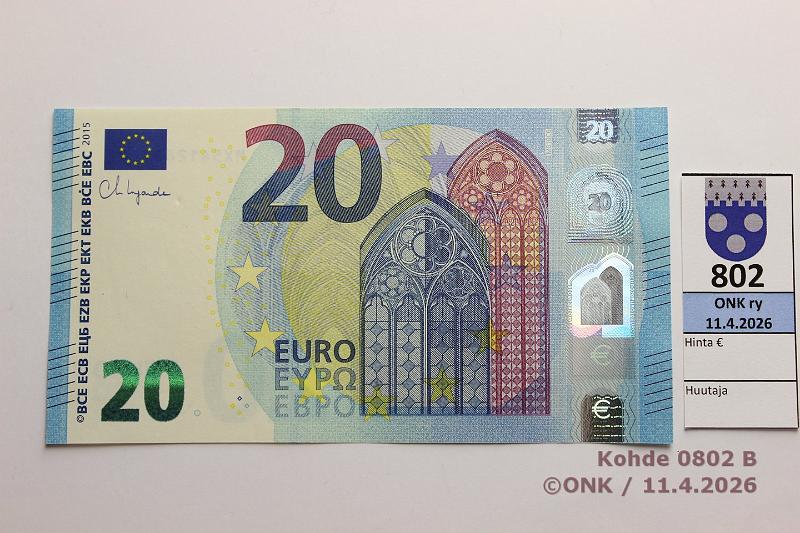 k-0802-b.jpg - Kohde 802 (kuva 2/2), l�ht�hinta: 26 &euro; / myyntihinta: 32 &euro; Portugali 3/4/M10 MX5412627609 Lag M010 C6, pistem�inen painauma, kunto: 9