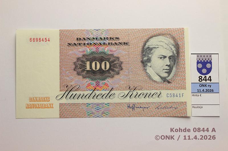 k-0844-a.jpg - Kohde 844 (kuva 1/2), l�ht�hinta: 18 &euro; / myyntihinta: 15 &euro; Tanska 100 kr 1984 P#51k C5841F 6696454, kunto: 9
