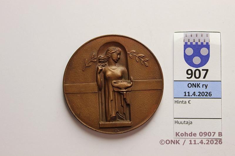 k-0907-b.jpg - Kohde 907 (kuva 2/2), l�ht�hinta: 5 &euro; / ei tarjouksia Mitali  Br, 60mm, Benignitatis Humanae Finlandia Memor. Kiitokseksi Ruotsin ja Tanskan kansojen avusta Suomen lapsille toisen maailmansodan j�lkeen, kunto: 9